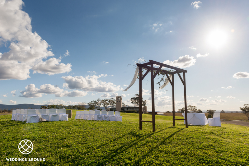 Spectacular ceremony with the bell-tower backdrop