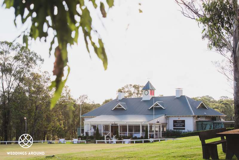 The Cricketers Pavilion, view from The Eucalypt Grove