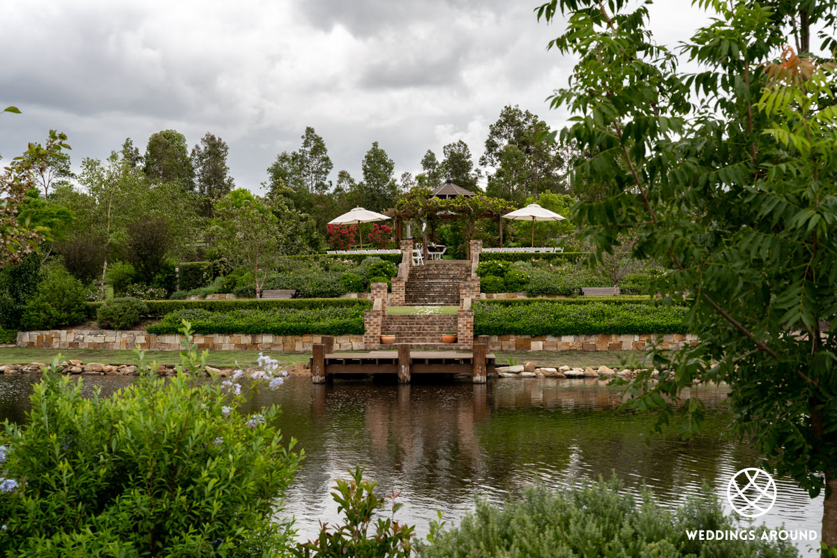 Looking across the lake to the Terrace Garden