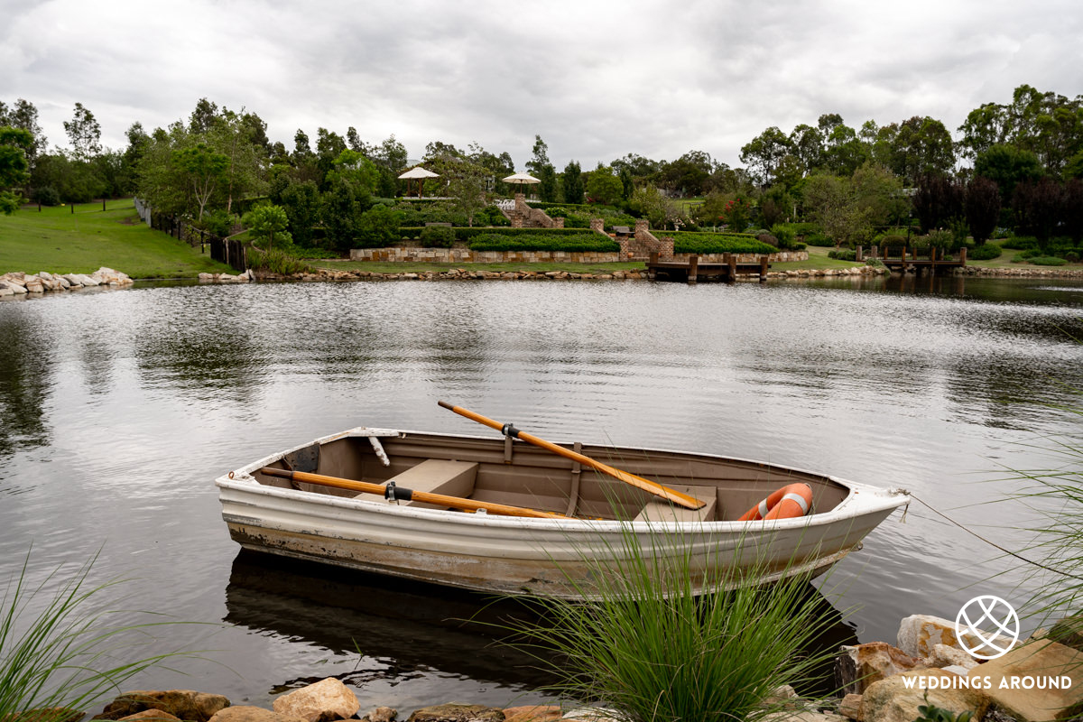 Looking across the lake of The Bath House Gardens